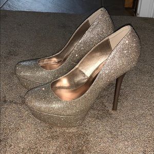 Champagne Platform Pumps